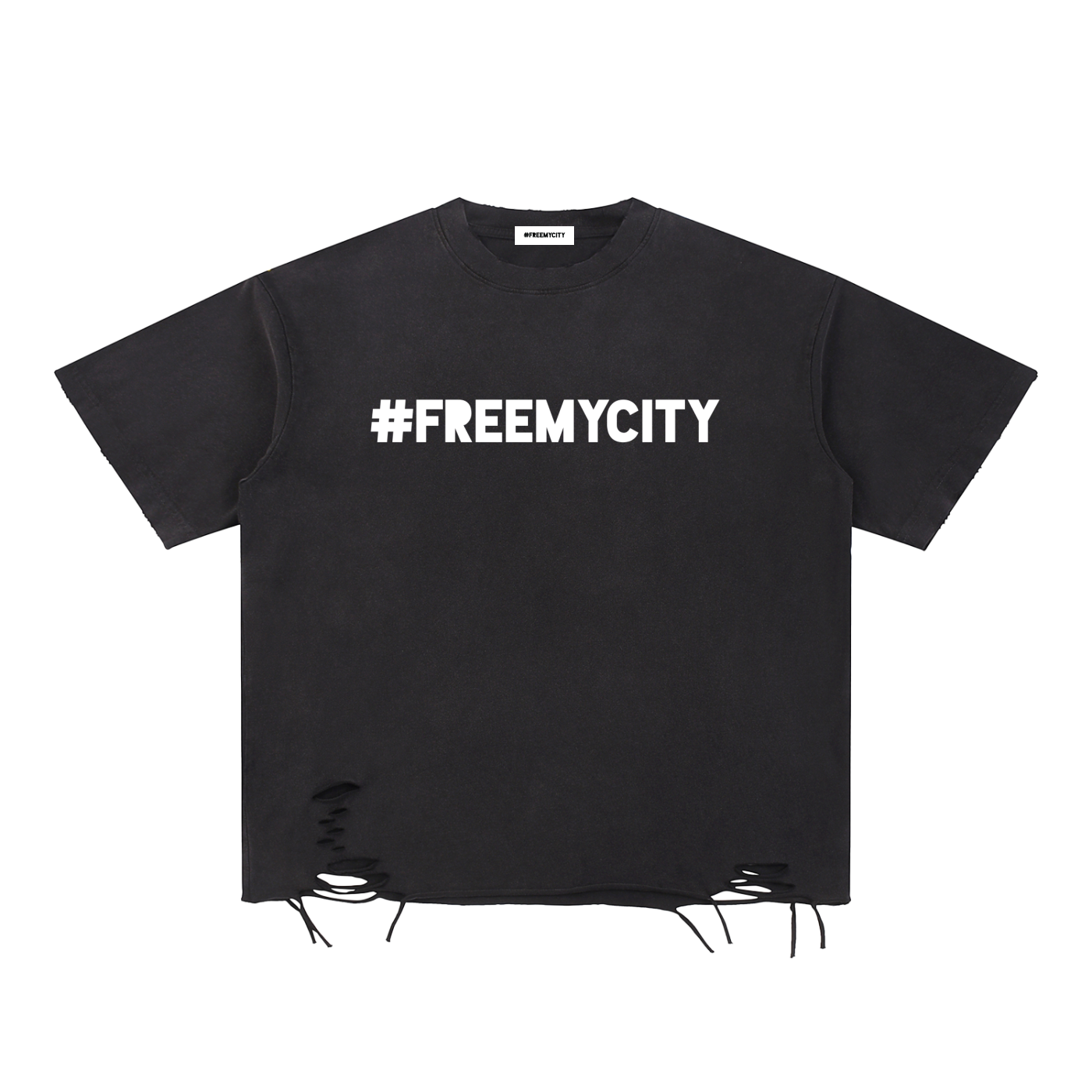 Until My City is Free Texas Tee- Raw Hem (LIMITED)
